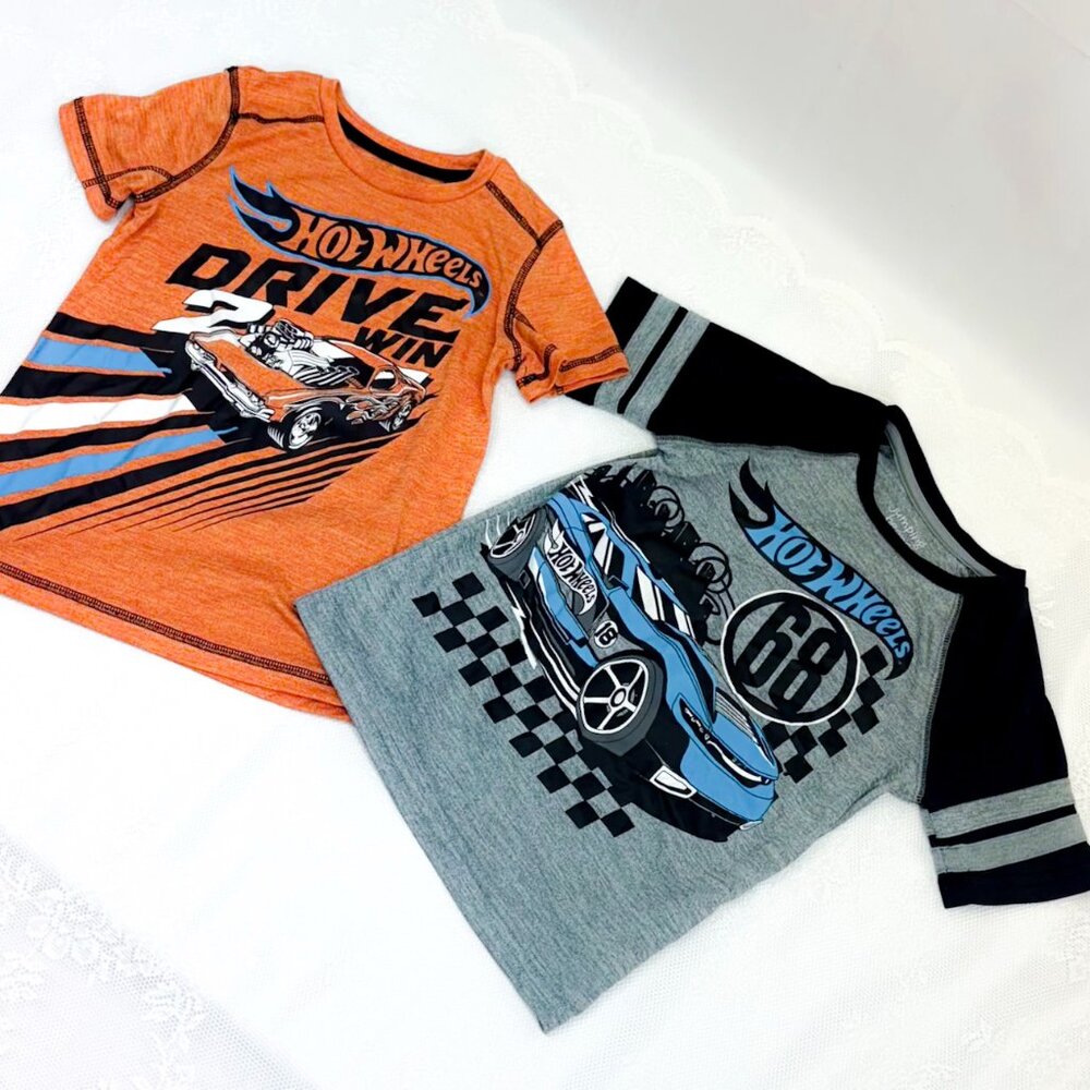 Hot Wheels Kids Shirt Bundle Of Two 6T Boys Race Car Play Shirts